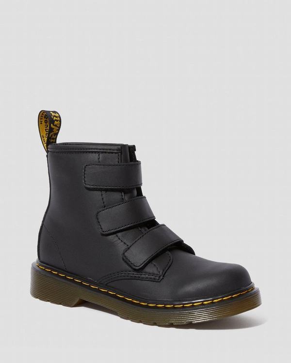 Dr Martens Dětské Kotníkové Boty Junior 1460 Strap Černé, CZ-257083